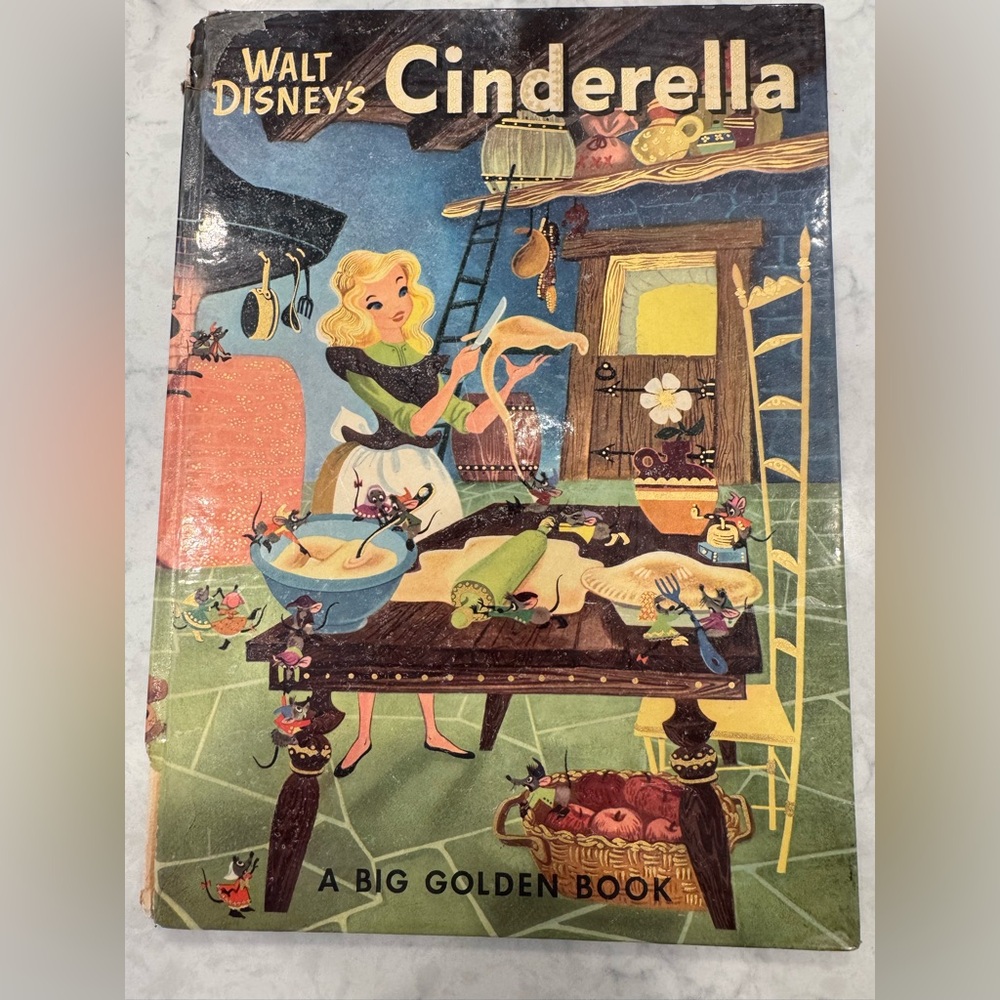 Vintage 1950 Walt Disney’s Cinderella Big Golden Book Hardcover